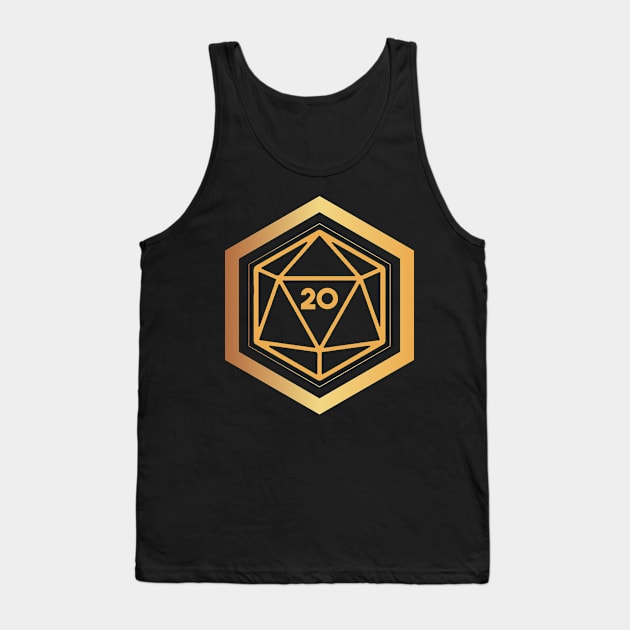 Golden Sigil D20 Tank Top by MimicGaming